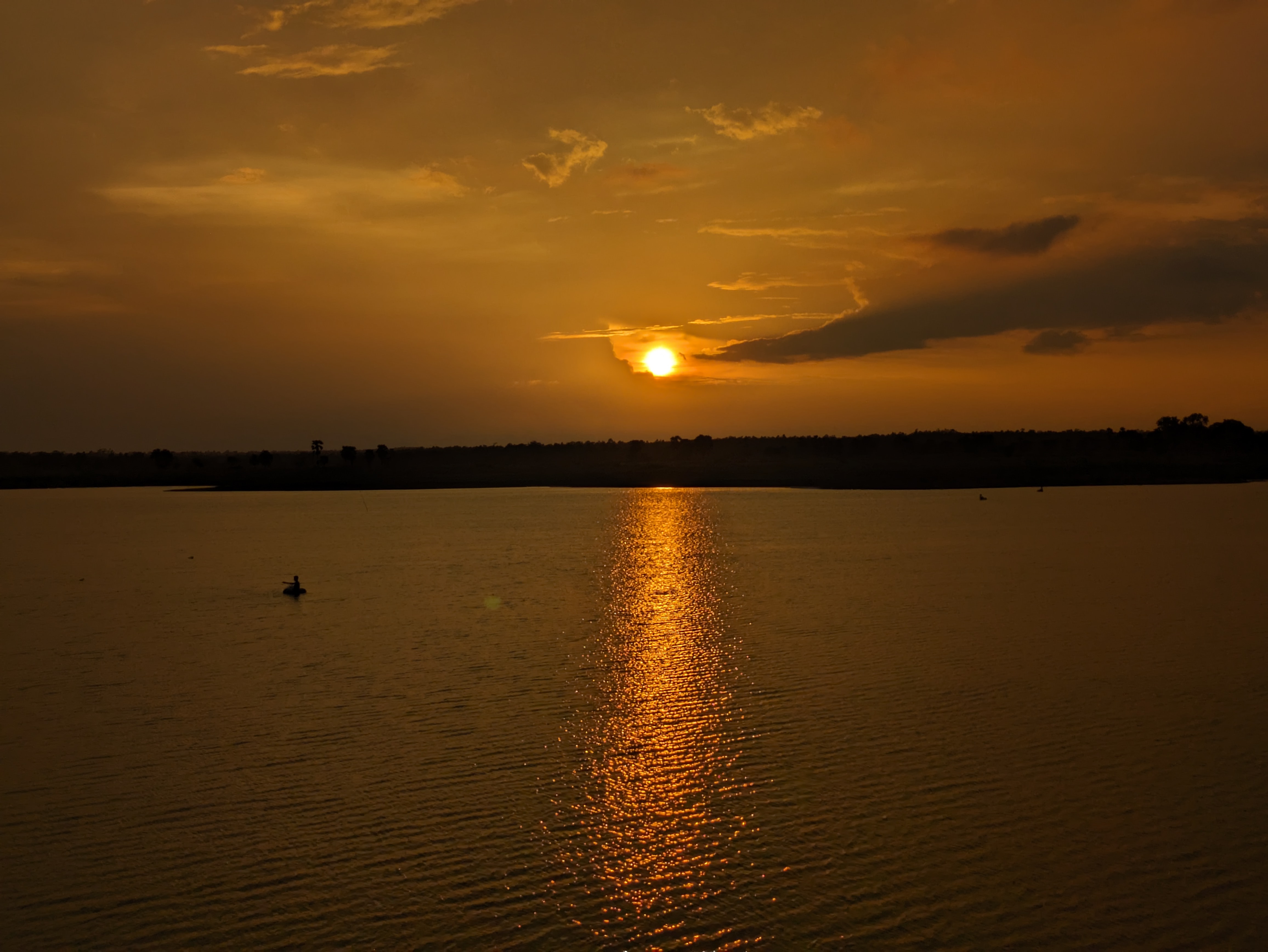Sunset at Gangdua Dam, Bankura